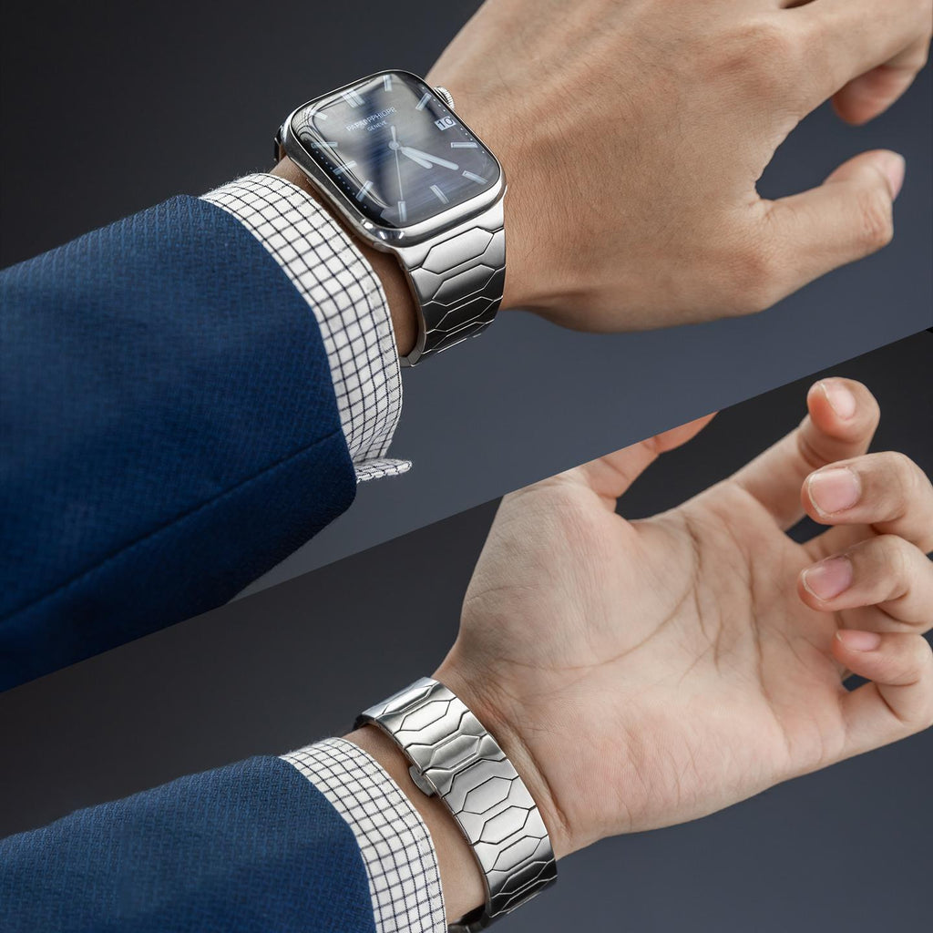 Elegant Stainless Steel Band for Apple Watch – Discreet Luxury Style
