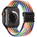 Braided Nylon Apple Watch Band with Parachute Buckle