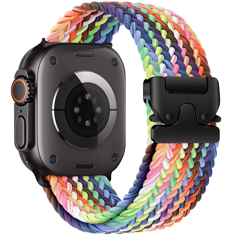 Braided Nylon Apple Watch Band with Parachute Buckle