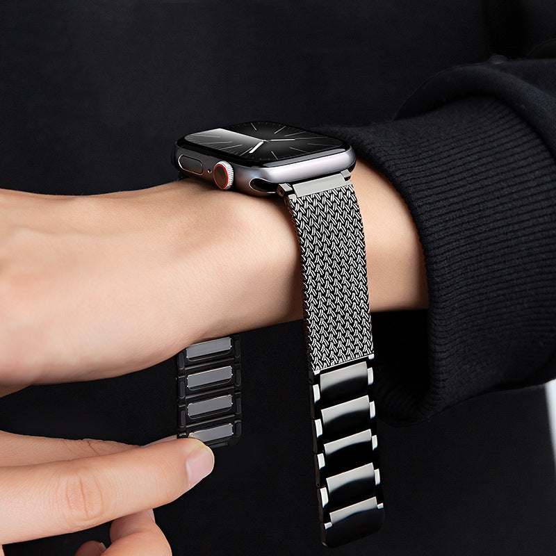 Men’s Magnetic Braided Steel Band for Apple Watch