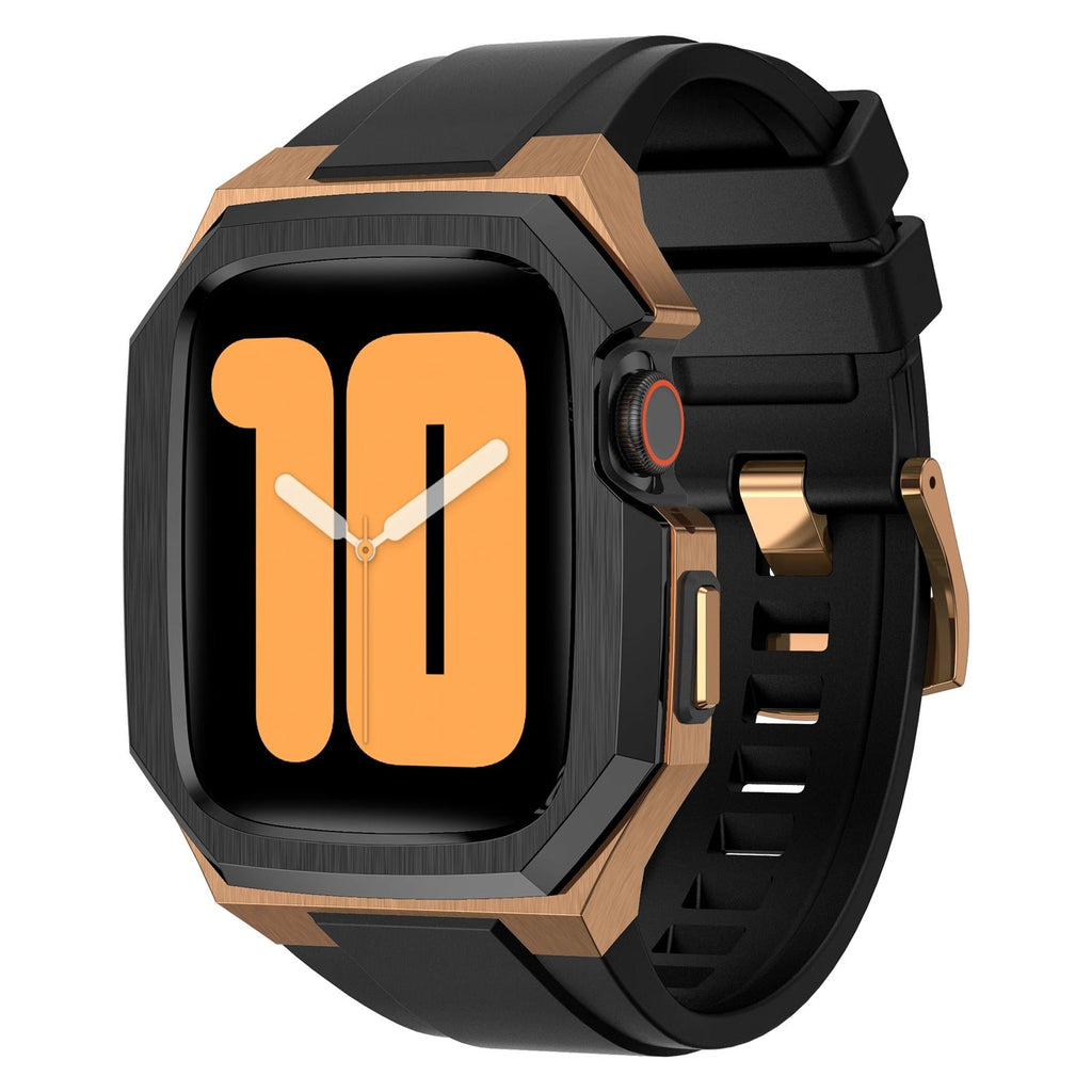 Stainless Steel Case with Rubber Band for Apple Watch