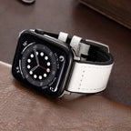 Men’s Apple Watch Band with Leather Exterior and Silicone Lining