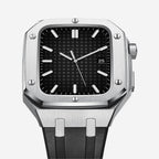 Pulseira de Silicone com Case em Aço Inoxidável para Apple Watch – AP9006