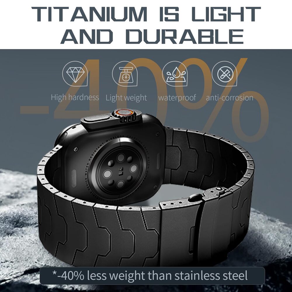 Premium Titanium Apple Watch Ultra Band – Lightweight & Magnetic Fit