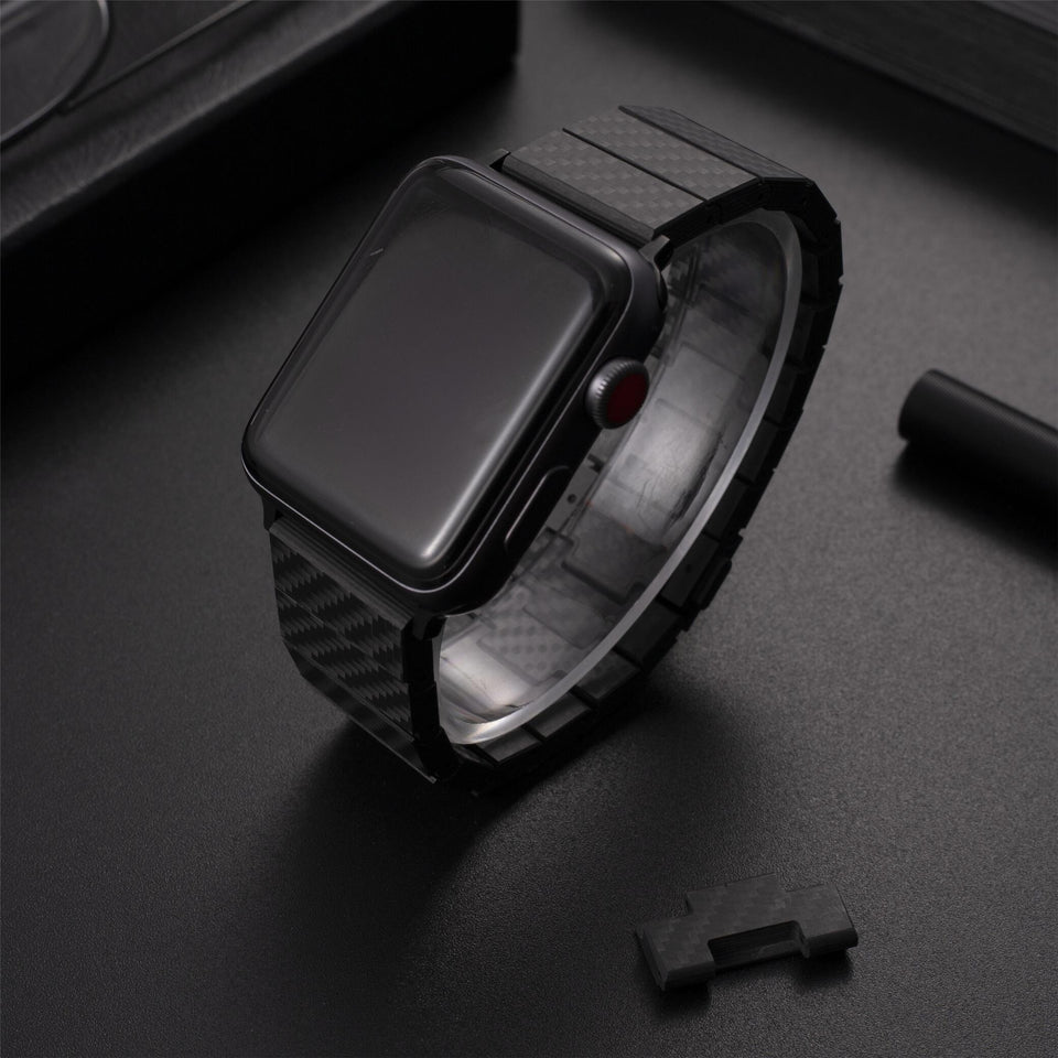 Premium Carbon Fiber Apple Watch Strap for Men – Sporty and Refined Style