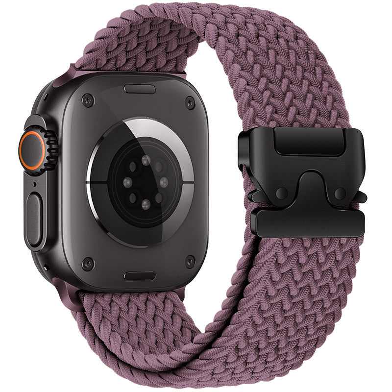 Braided Nylon Apple Watch Band with Parachute Buckle