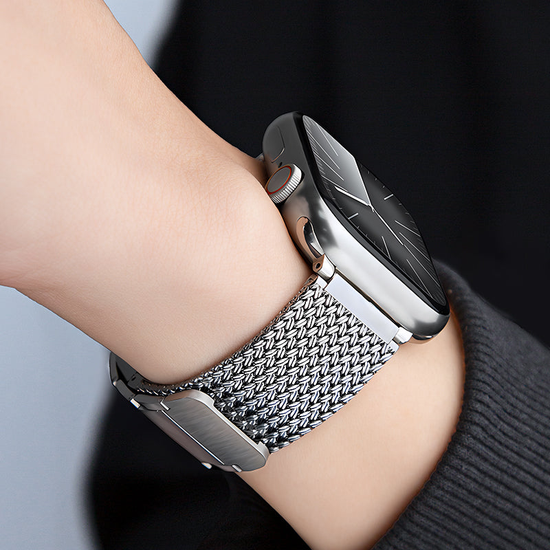Men’s Magnetic Braided Steel Band for Apple Watch