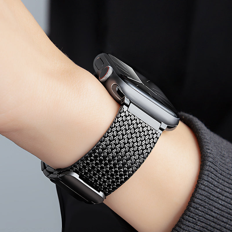 Men’s Magnetic Braided Steel Band for Apple Watch